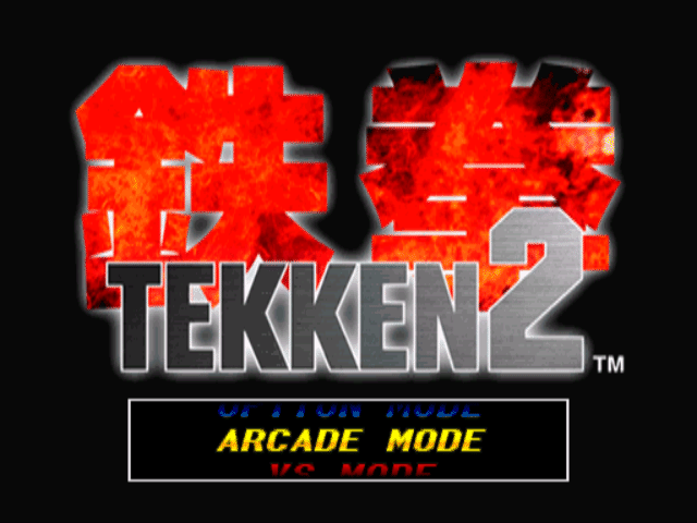 Tekken 2 title screen for Playstation